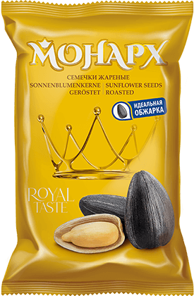 “Monarch” black sunflower seeds unpeeled, roasted