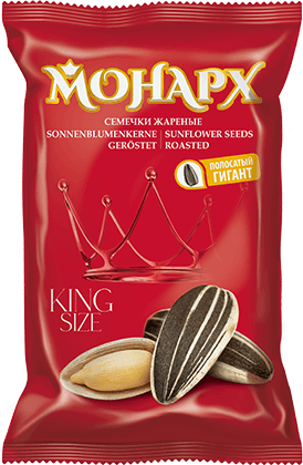 “Monarch” striped sunflower seeds unpeeled, roasted