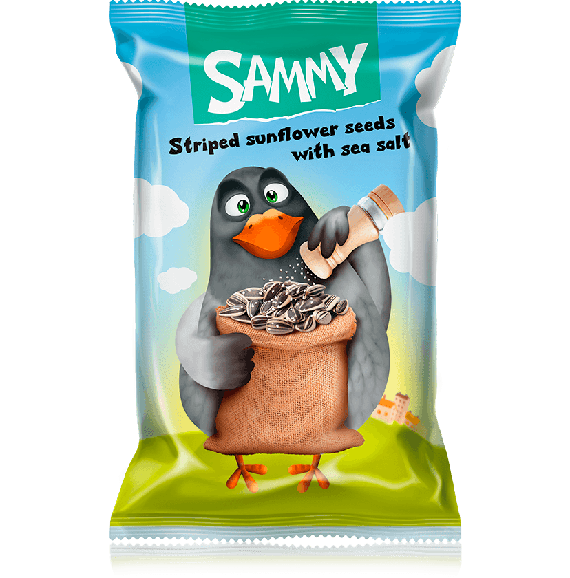 "SAMMY" STRIPED SUNFLOWER SEEDS WITH SEA SALT