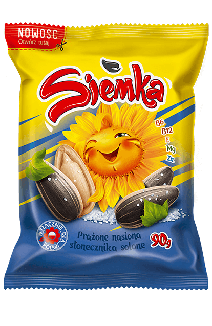 "SIEMKA" STRIPED SUNFLOWER SEEDS ROASTED WITH SEA SALT